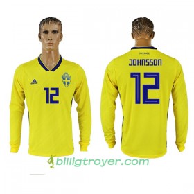 Billige Fotballdrakter Sverige Johnsson 12 VM 2018 Hjemmedraktsett Langermet